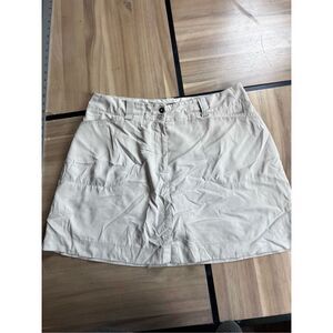 Nike Golf Tour Performance Dri-Fit Women's Tan Khaki Skirt‎ Skort Size 14